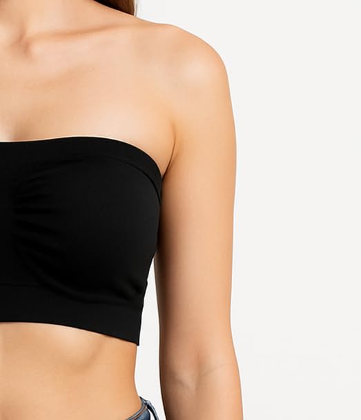 Women's Seamless Strapless Bandeau Bra | Non-Padded Tube Bra for Everyday Comfort – Pack of 1