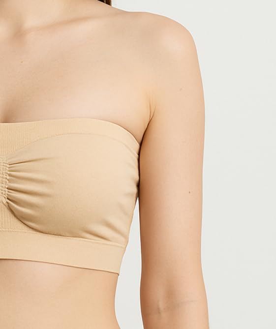 Women's Seamless Strapless Bandeau Bra | Non-Padded Tube Bra for Everyday Comfort – Pack of 1