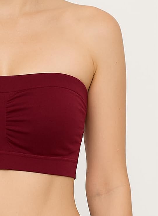Women's Seamless Strapless Bandeau Bra | Non-Padded Tube Bra for Everyday Comfort – Pack of 1