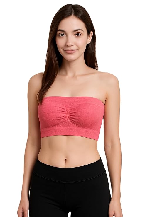 Women's Seamless Strapless Bandeau Bra | Non-Padded Tube Bra for Everyday Comfort – Pack of 1