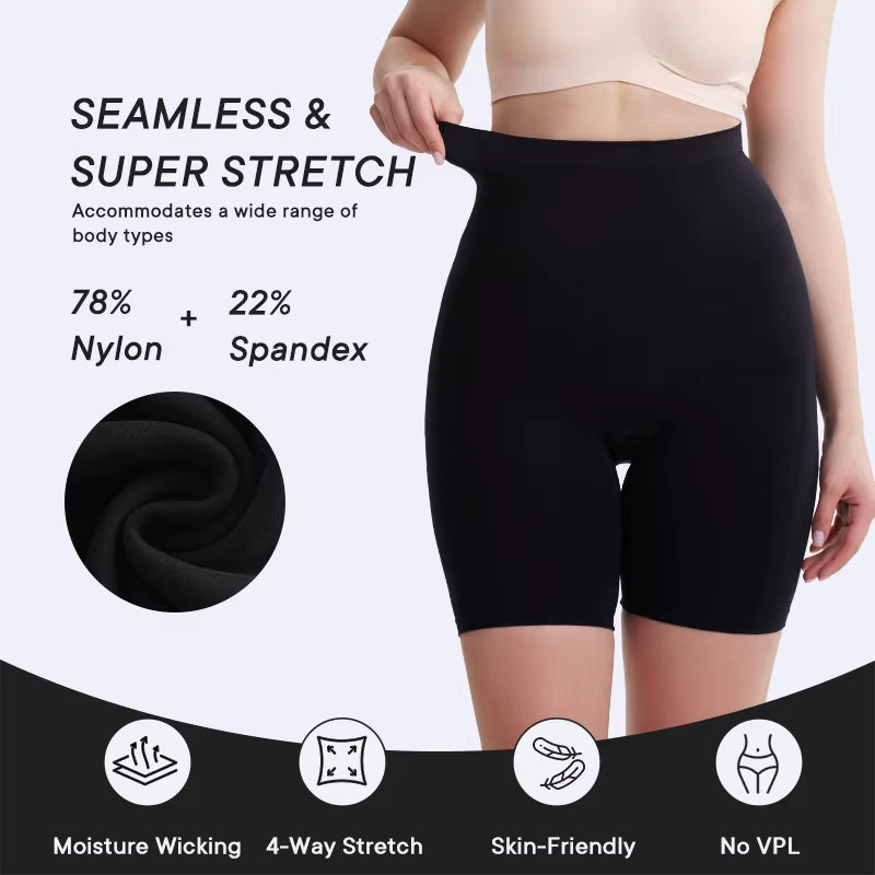 Women's Cotton Nylon Seamless Wired Tummy Control High Waist and Thigh Ladies Shaper Briefs Shapewear