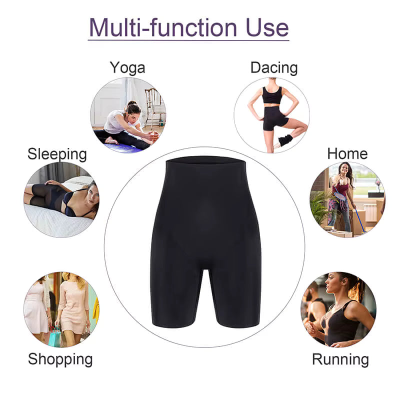 Women's Cotton Nylon Seamless Wired Tummy Control High Waist and Thigh Ladies Shaper Briefs Shapewear