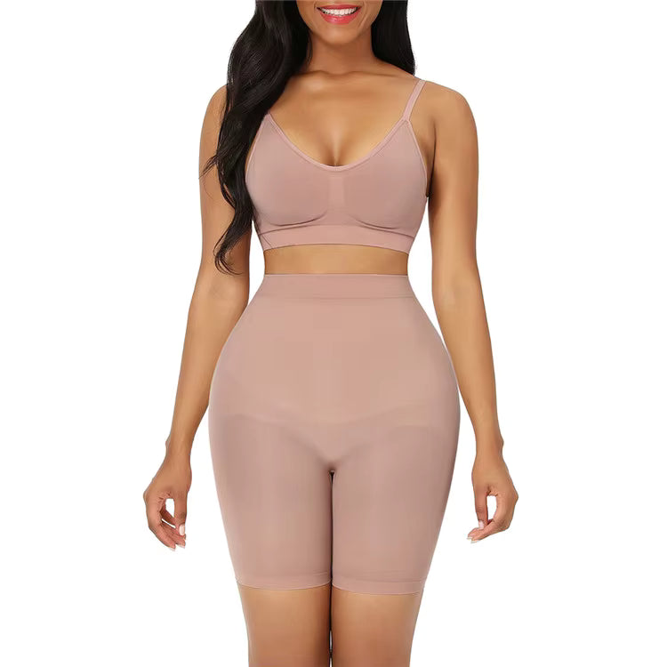 Women's Cotton Nylon Seamless Tummy Control High Waist Shapewear and Thigh Ladies Shaper