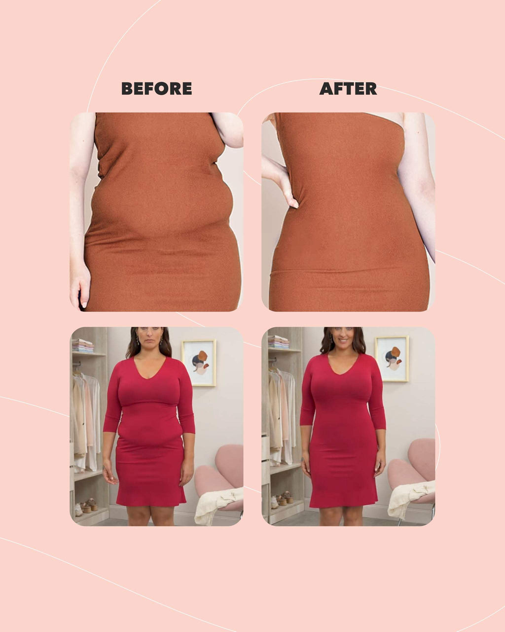 Women's Cotton Nylon Seamless Tummy Control High Waist Shapewear and Thigh Ladies Shaper