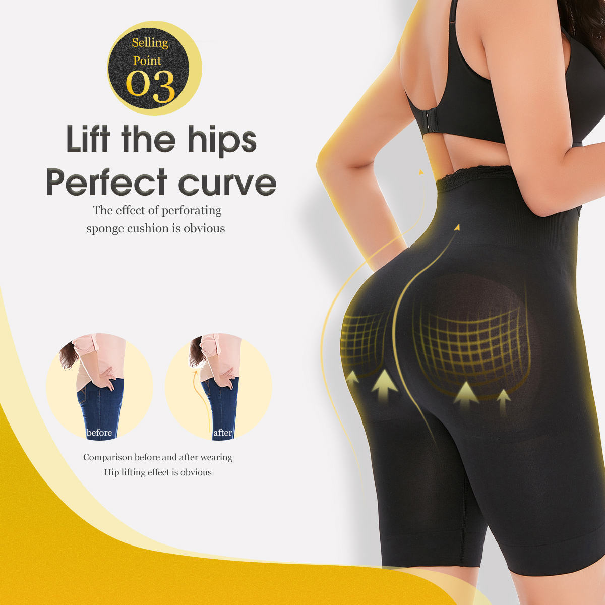 Women Cotton Blended Slim & Trim High Waist Tummy Tucker, Hip and Thigh Shapewear