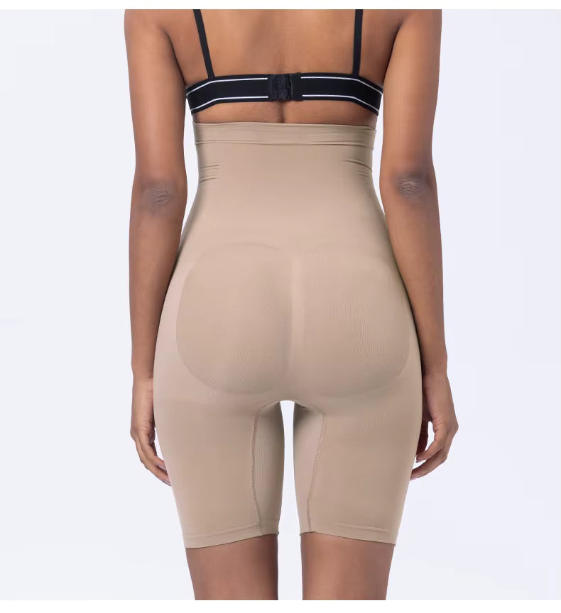 Women's Cotton Nylon Seamless Tummy Control High Waist Shapewear and Thigh Ladies Shaper